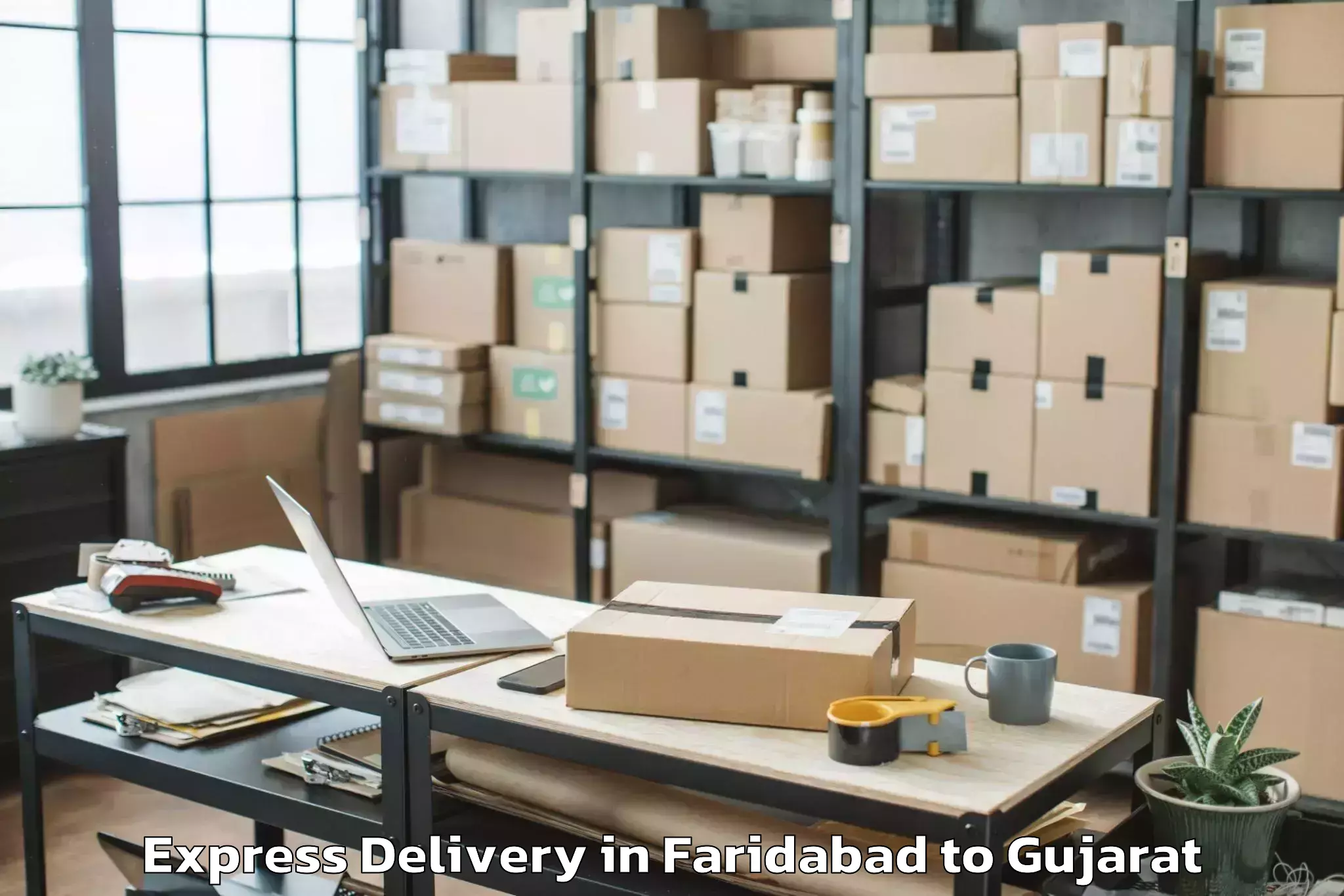 Get Faridabad to Becharaji Express Delivery